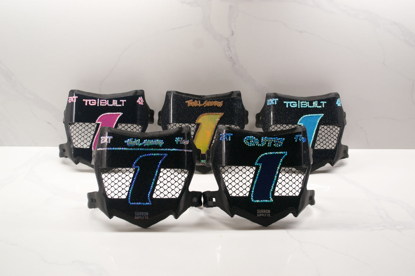Bedazzled MotoCutz Front Vented Number Plate