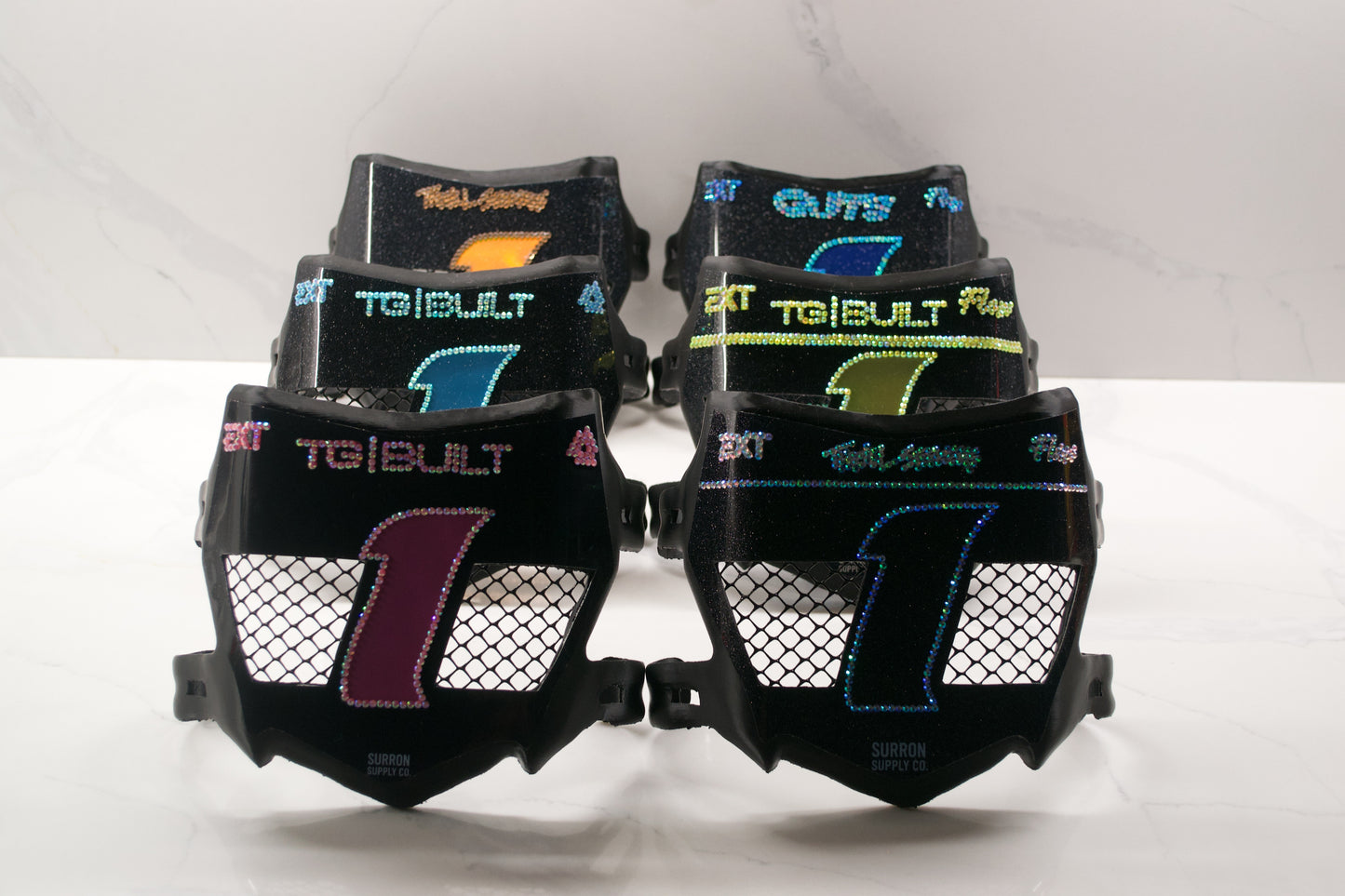 Bedazzled MotoCutz Front Vented Number Plate