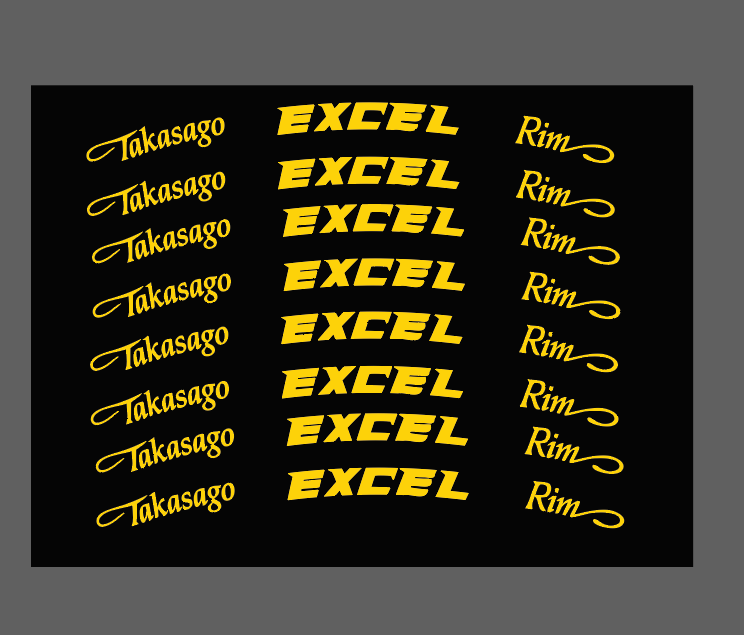 Excell File Stickers Excell Rim Stickers – Surron Supply Co